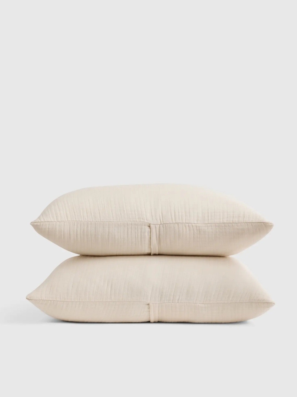 Quince Organic Standard Cotton Gauze Sham Set Of 2 Undyed Like New